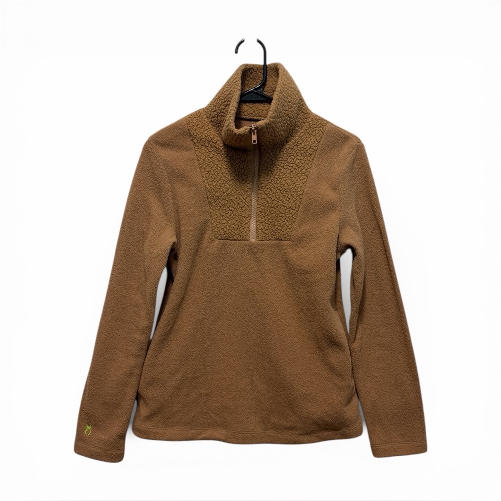 Dudley Stephens Brown Sherpa Fleece Pullover Size XS - Picture 1 of 10